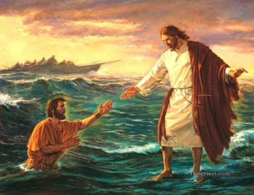 Christianisme et Jésus œuvres - Jésus sur mer Religieuse Christianisme